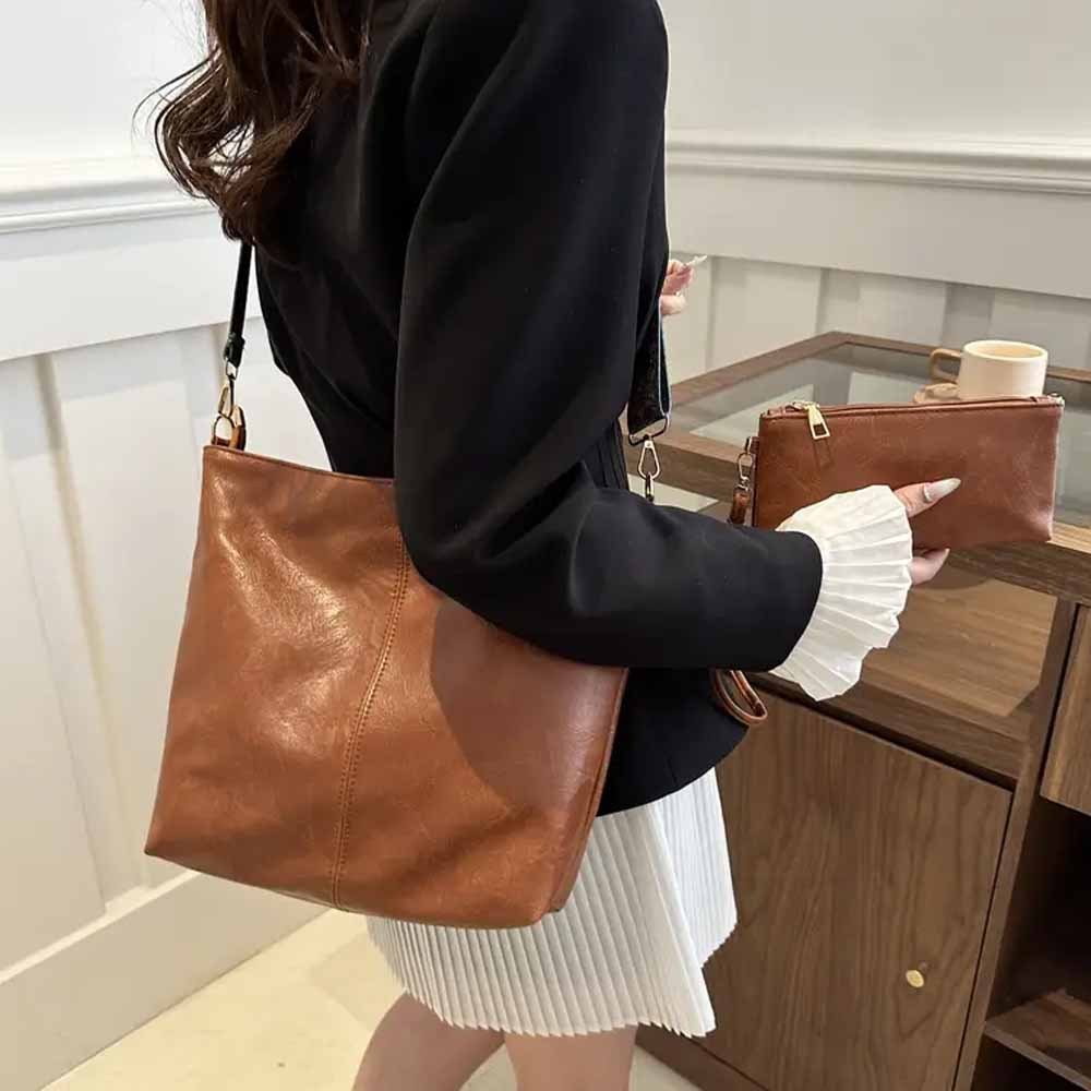 Chic Boho Faux Leather Tote Bag - Spacious & Durable Crossbody Shoulder Bag For Work, Travel, Picnic, And Parties
Chic Boho Faux Leather Tote Bag - Spacious & Durable Crossbody Shoulder Bag For Work, Travel, Picnic, And Parties