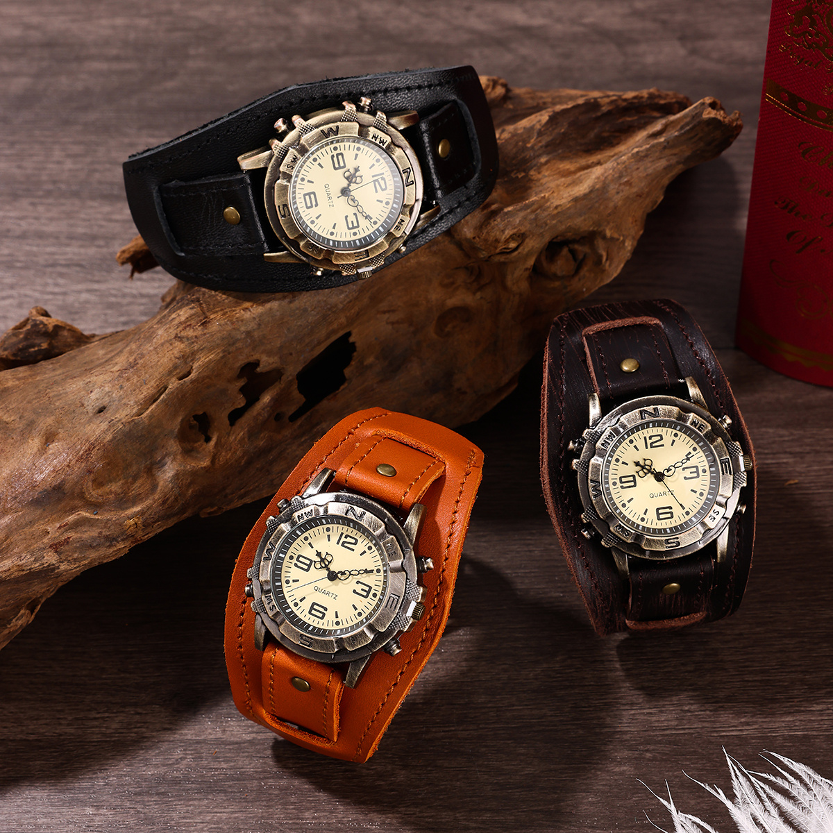 Retro Artificial Leather Watch Bracelet, Versatile And Fashionable For Men And Women, Hip-hop Bracelet Watch Gift
Retro Artificial Leather Watch Bracelet, Versatile And Fashionable For Men And Women, Hip-hop Bracelet Watch Gift