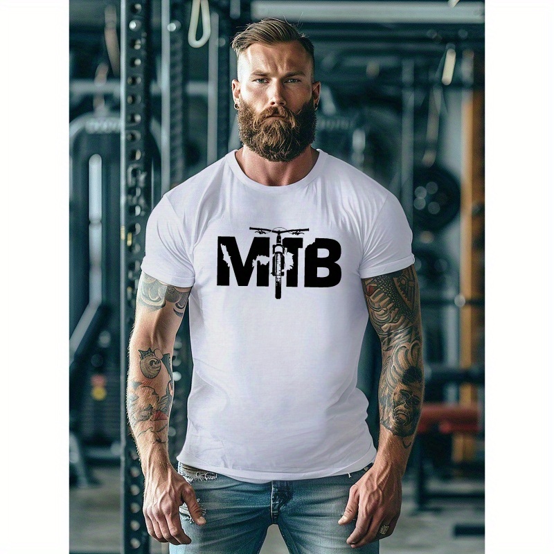 Mtb Mountain Bicycle Racing Graphic Print, Men's Summer Outdoor Loose Fit T-shirt, Trendy Versatile Short Sleeved Tee For Daily Wear
Mtb Mountain Bicycle Racing Graphic Print, Men's Summer Outdoor Loose Fit T-shirt, Trendy Versatile Short Sleeved Tee For Daily Wear