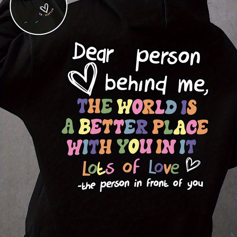 Women's Cozy Drawstring Hoodie With Heart & Letter Print - Casual Knit Pullover For Fall/winter, Machine Washable
Women's Cozy Drawstring Hoodie With Heart & Letter Print - Casual Knit Pullover For Fall/winter, Machine Washable