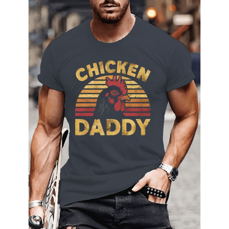 Plus Size Men's Crew Neck T-shirt With Stylish Chicken Print, Trendy Short Sleeve Top For Summer Daily Wear
Plus Size Men's Crew Neck T-shirt With Stylish Chicken Print, Trendy Short Sleeve Top For Summer Daily Wear