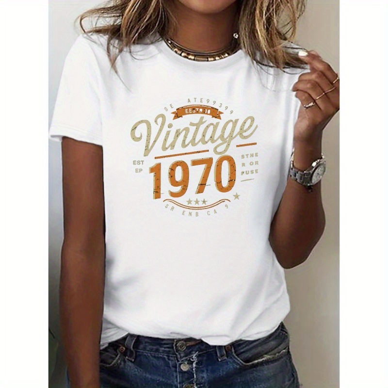 Print Crew Neck T-shirt, Casual Short Sleeve T-shirt For Spring & Summer, Women's Clothing 
Print Crew Neck T-shirt, Casual Short Sleeve T-shirt For Spring & Summer, Women's Clothing