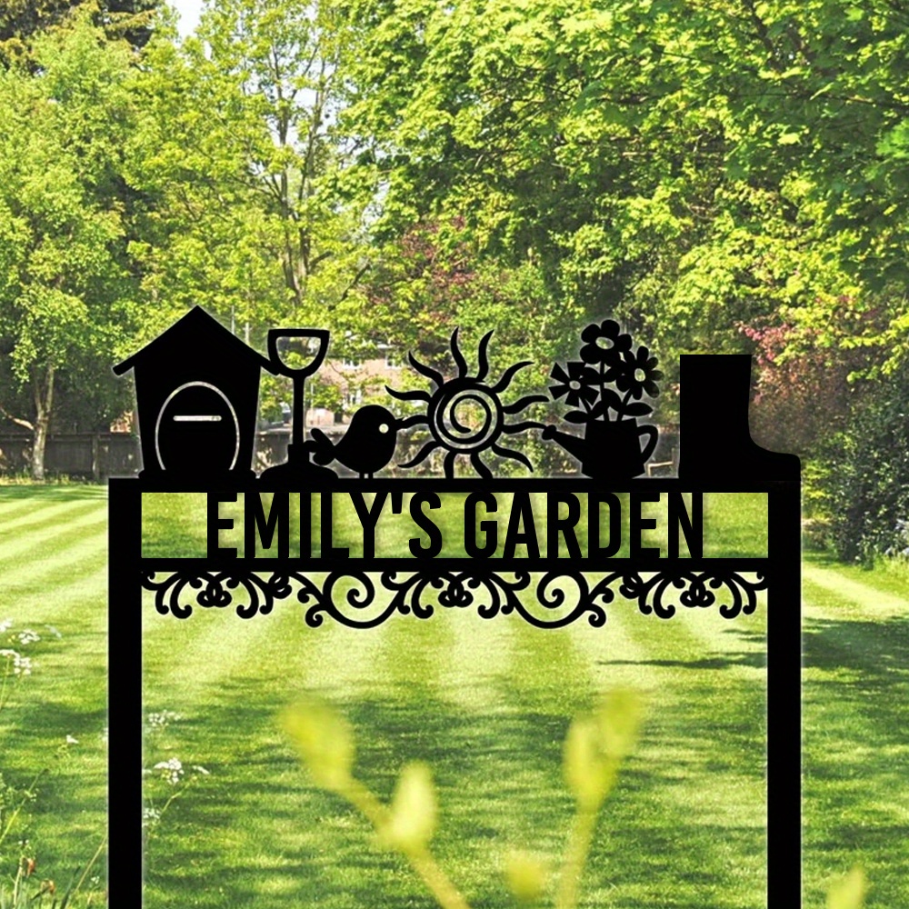 Custom Engraved Garden Sign With Stake - Personalized Outdoor Yard Decor, Adjustable Iron Wall Hanging For Home & Living Room
Custom Engraved Garden Sign With Stake - Personalized Outdoor Yard Decor, Adjustable Iron Wall Hanging For Home & Living Room