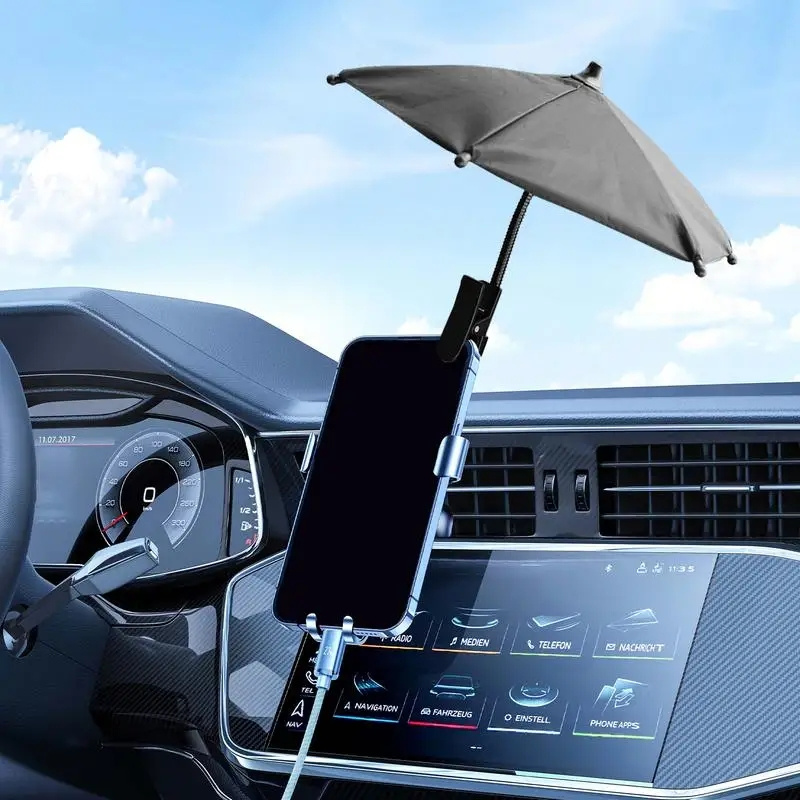1pc Phone Holder With Mini Umbrella, Adjustable Desktop And Handlebar Mount, Abs Material
1pc Phone Holder With Mini Umbrella, Adjustable Desktop And Handlebar Mount, Abs Material