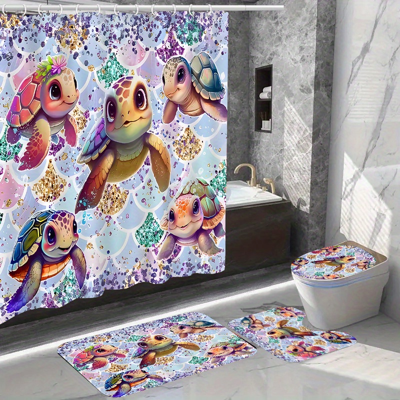 1pc/4pcs Home Decor Waterproof Shower Curtain Sets With 12 Hooks Toilet Seat Cover Bathroom Mat Non-slip Rug Carpet Polyester Fabric Washable Curtain For Windows Bathroom Accessories
1pc/4pcs Home Decor Waterproof Shower Curtain Sets With 12 Hooks Toilet Seat Cover Bathroom Mat Non-slip Rug Carpet Polyester Fabric Washable Curtain For Windows Bathroom Accessories
