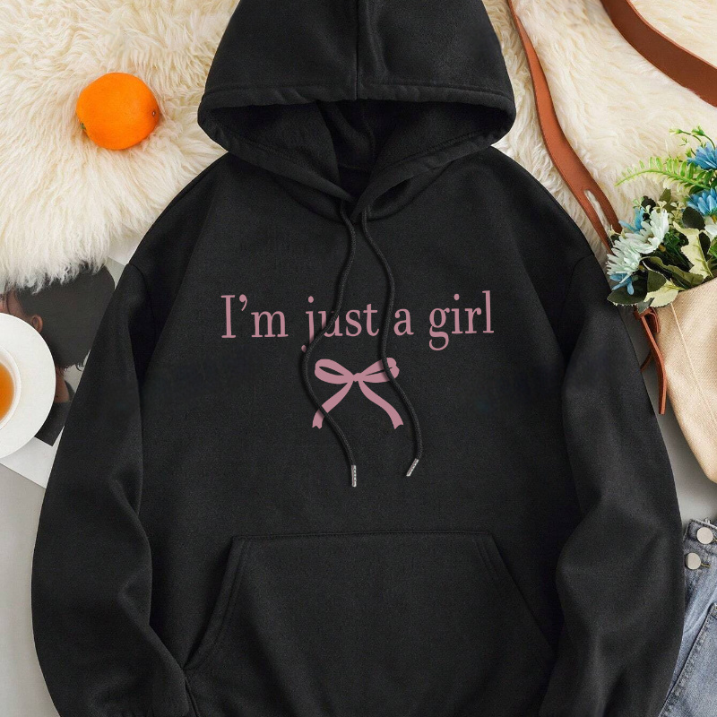 Bow Print Kangaroo Pocket Hoodie, Casual Long Sleeve Drawstring Hooded Sweatshirt, Women's Clothing
Bow Print Kangaroo Pocket Hoodie, Casual Long Sleeve Drawstring Hooded Sweatshirt, Women's Clothing