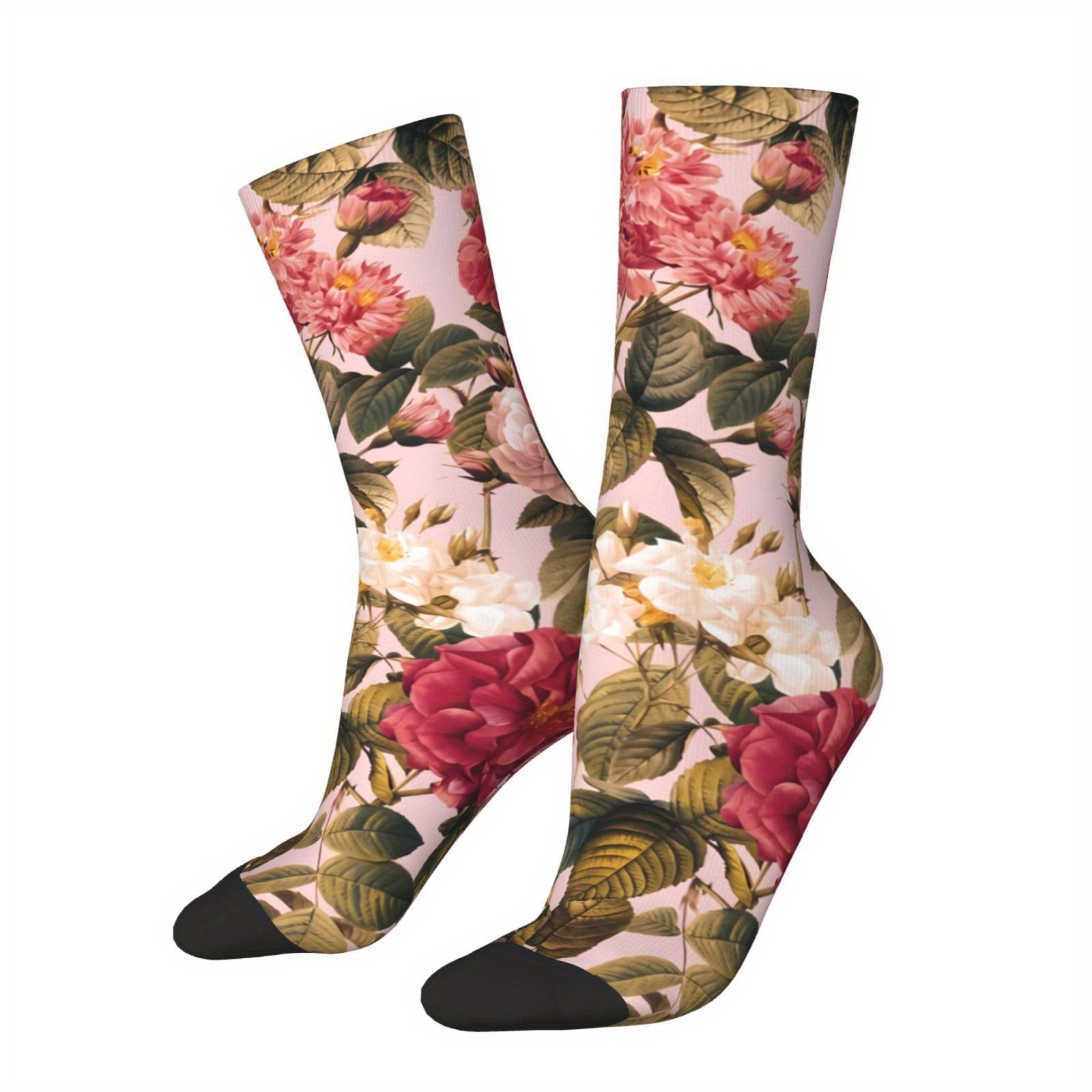 1 Pair Floral Graphic Print Socks For Men, Comfortable Breathable Socks For Daily And Outdoor Wear
1 Pair Floral Graphic Print Socks For Men, Comfortable Breathable Socks For Daily And Outdoor Wear