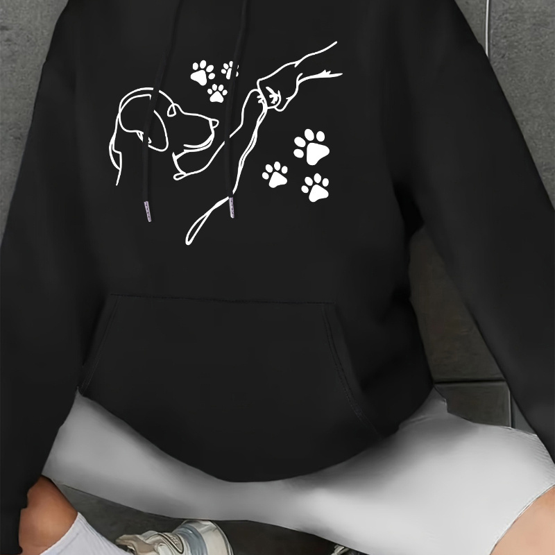 Autumn And Winter Women's Dog Pattern Printed Casual Drawstring Hoodie, Drawstring Fleece Hooded Sweatshirt, Women's Clothing
Autumn And Winter Women's Dog Pattern Printed Casual Drawstring Hoodie, Drawstring Fleece Hooded Sweatshirt, Women's Clothing