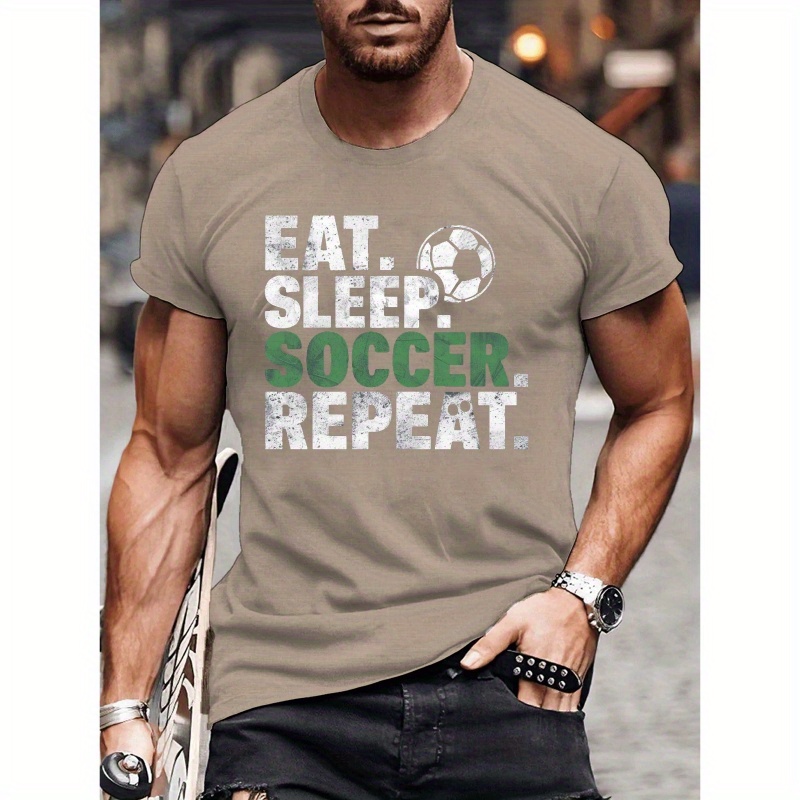 Soccer " Men's Casual Tee - Breathable Polyester, Short Sleeve, Round Neck T-shirt For Summer
Soccer " Men's Casual Tee - Breathable Polyester, Short Sleeve, Round Neck T-shirt For Summer