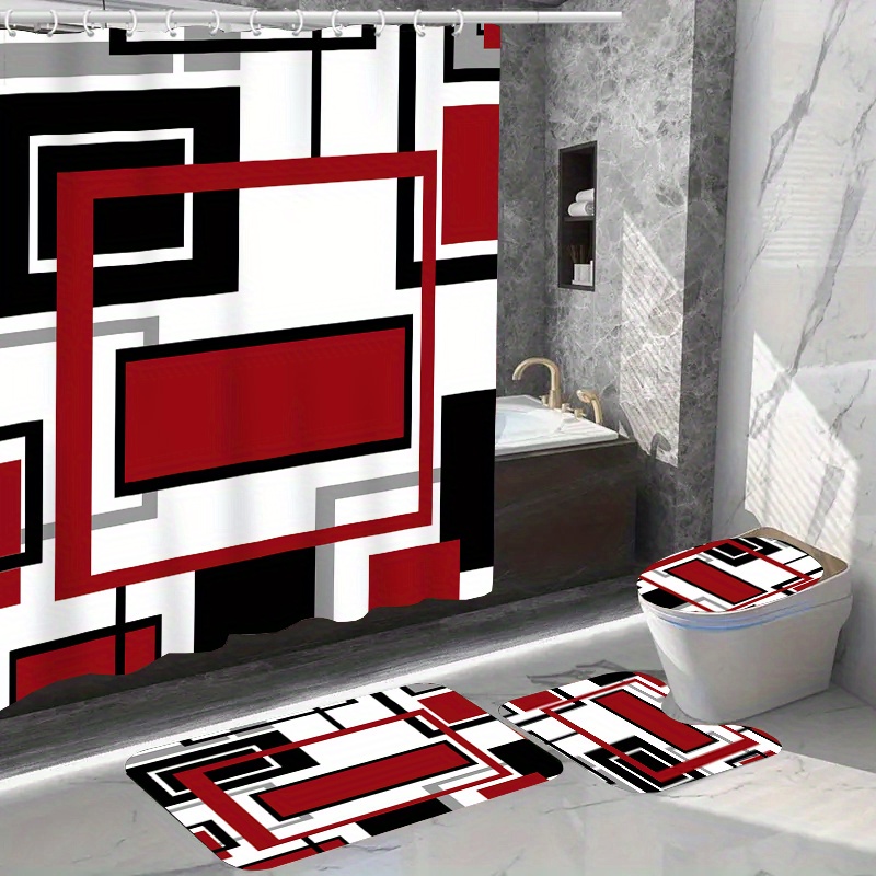 1pc/4pcs Shower Curtain 12 Bathroom Mat Rug Carpet Polyester Curtain For Bathroom Accessories
1pc/4pcs Shower Curtain 12 Bathroom Mat Rug Carpet Polyester Curtain For Bathroom Accessories