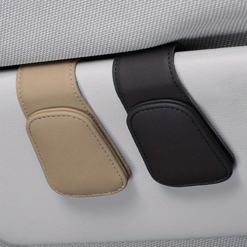 2-pack Pu Leather Car Sunglass Holder, Magnetic Visor Clip Mount, Universal Glasses Hanger With Card Slot, Auto Interior Accessories For Drivers 14+
2-pack Pu Leather Car Sunglass Holder, Magnetic Visor Clip Mount, Universal Glasses Hanger With Card Slot, Auto Interior Accessories For Drivers 14+