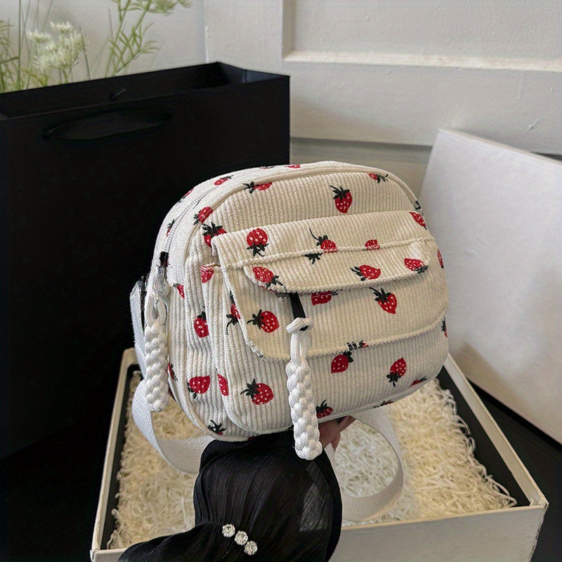 Corduroy Messenger Bag With 3d Pocket, Adjustable Strap, Simple And Fashionable, Perfect For Daily Use
Corduroy Messenger Bag With 3d Pocket, Adjustable Strap, Simple And Fashionable, Perfect For Daily Use