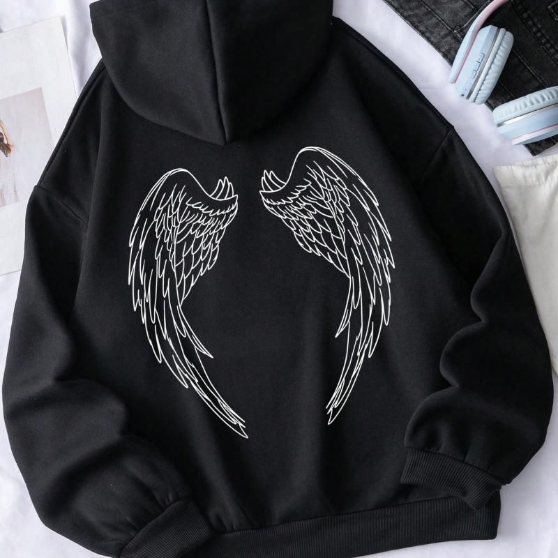 Print Kangaroo Pocket Hoodie, Casual Long Sleeve Drawstring Hooded Sweatshirt For Fall & Winter, Women's Clothing
Print Kangaroo Pocket Hoodie, Casual Long Sleeve Drawstring Hooded Sweatshirt For Fall & Winter, Women's Clothing
