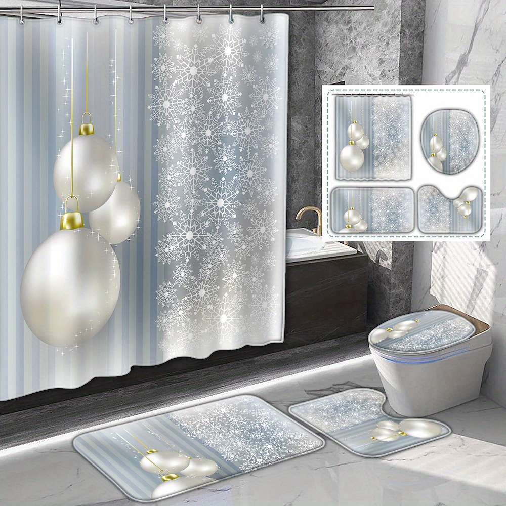 And Shower Curtain Set: Includes 1/4pcs Curtain, 12 , And Bathroom Accessories - For Decor
And Shower Curtain Set: Includes 1/4pcs Curtain, 12 , And Bathroom Accessories - For Decor