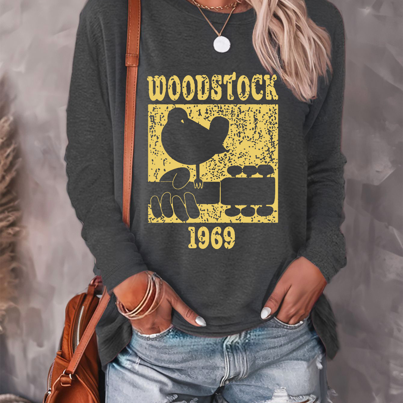 Bird & Letter Print Casual T-shirt, Crew Neck Long Sleeve Top For Spring & Fall, Women's Clothing
Bird & Letter Print Casual T-shirt, Crew Neck Long Sleeve Top For Spring & Fall, Women's Clothing