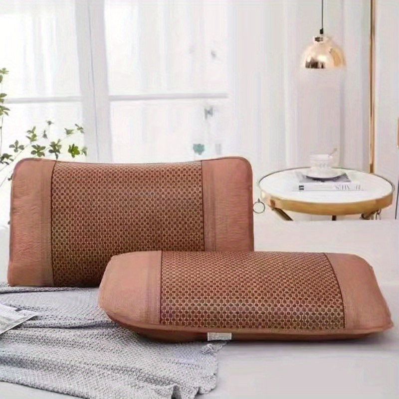 1pc Breathable Bamboo Fiber Summer Cooling Pillow Cover - Hand Wash Only, Perfect For Bedroom & Living Room
1pc Breathable Bamboo Fiber Summer Cooling Pillow Cover - Hand Wash Only, Perfect For Bedroom & Living Room