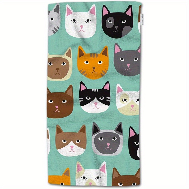 1pc Cats Hand Towel, Soft High Absorbent, For Bathroom, Gym, Shower, Exercise, Kitchen Towel, 18 X 26 Inches
1pc Cats Hand Towel, Soft High Absorbent, For Bathroom, Gym, Shower, Exercise, Kitchen Towel, 18 X 26 Inches