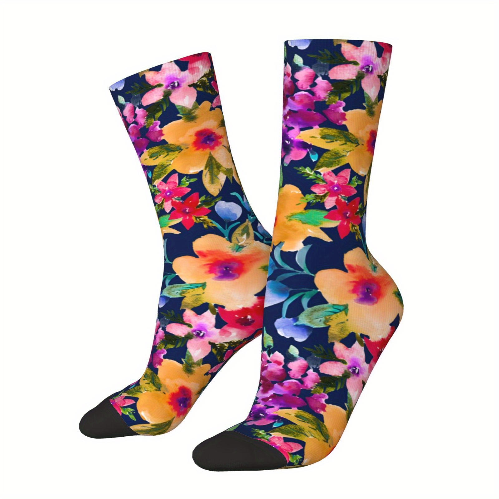 Flower Pattern 3d Digital Print 1 Pair Men's Novelty Mid-calf Crew Socks, Breathable Comfy Casual Socks All-match Fashion Sports Socks As Holiday Gifts Spring Summer
Flower Pattern 3d Digital Print 1 Pair Men's Novelty Mid-calf Crew Socks, Breathable Comfy Casual Socks All-match Fashion Sports Socks As Holiday Gifts Spring Summer