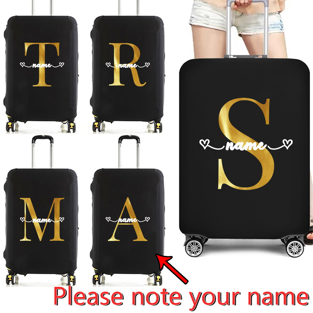 Personalized Nylon Luggage Cover With Initial And Custom Name, Waterproof Suitcase Protector With 26 Alphabet Letters, Trolley Case Dustproof Cover For 18-32 Inch Travel Accessories
Personalized Nylon Luggage Cover With Initial And Custom Name, Waterproof Suitcase Protector With 26 Alphabet Letters, Trolley Case Dustproof Cover For 18-32 Inch Travel Accessories