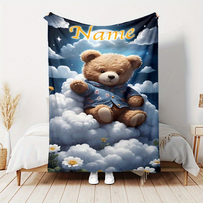 Personalized Bear Blanket With Custom Name - Soft, Warm & For All - Living Room, Bedroom Decor - Large Rectangle Size
Personalized Bear Blanket With Custom Name - Soft, Warm & For All - Living Room, Bedroom Decor - Large Rectangle Size