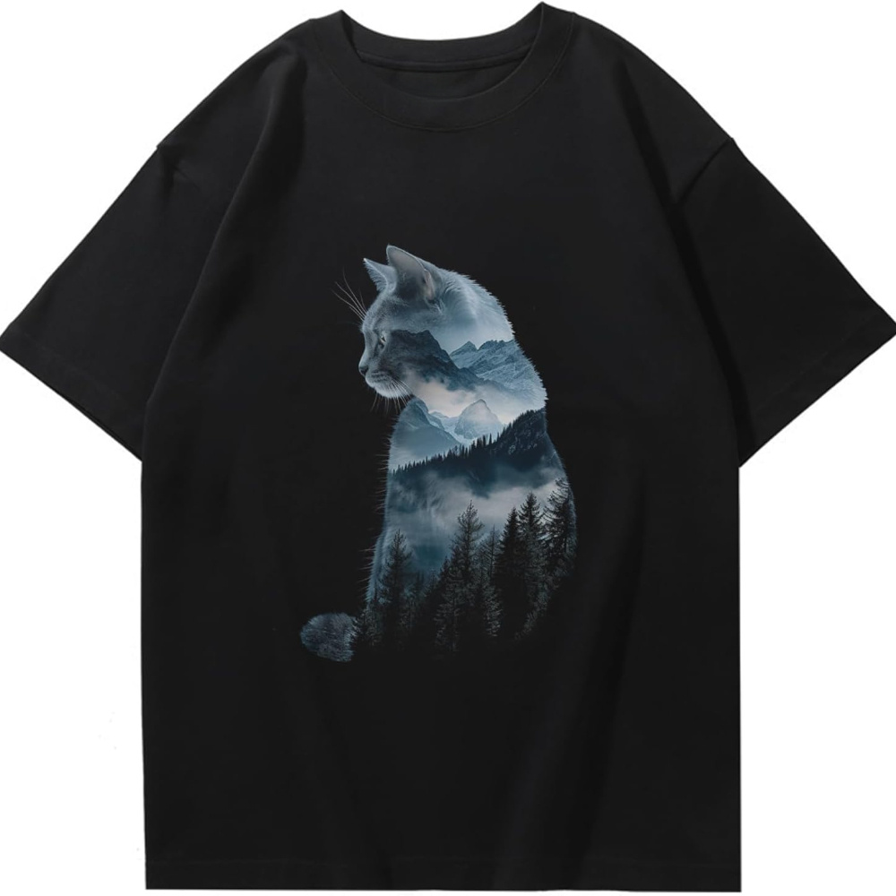 Loose Black Cotton T-shirt, Soft And Breathable, Printed With A Large Short Sleeved Round Neck T-shirt
Loose Black Cotton T-shirt, Soft And Breathable, Printed With A Large Short Sleeved Round Neck T-shirt
