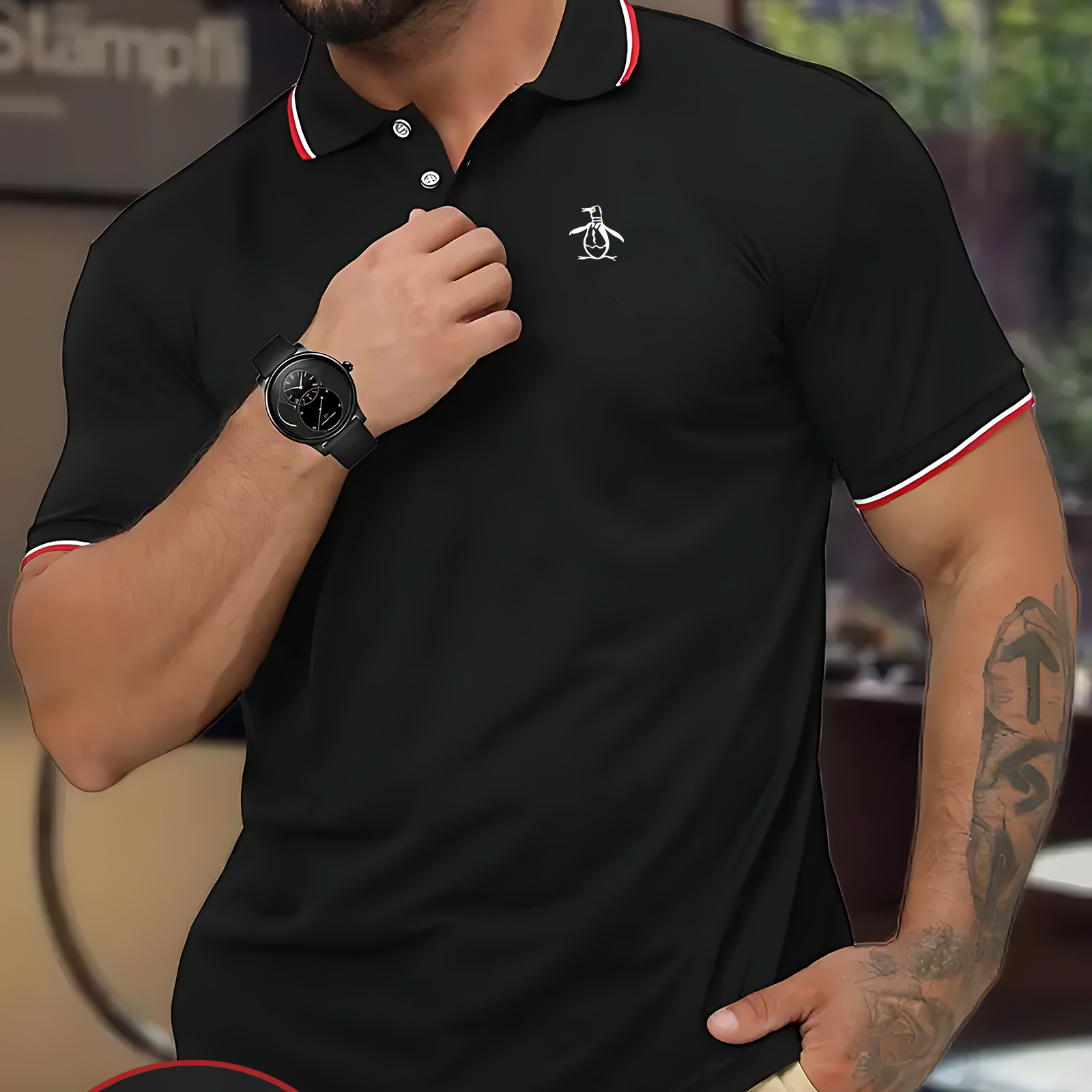 Men's Casual Polo Shirt - 100% Polyester Knit Fabric With Slight Stretch, Geometric Pattern, Regular Fit, Short Sleeve, Lapel Collar With Button Detail - Summer Style Polo Top
Men's Casual Polo Shirt - 100% Polyester Knit Fabric With Slight Stretch, Geometric Pattern, Regular Fit, Short Sleeve, Lapel Collar With Button Detail - Summer Style Polo Top