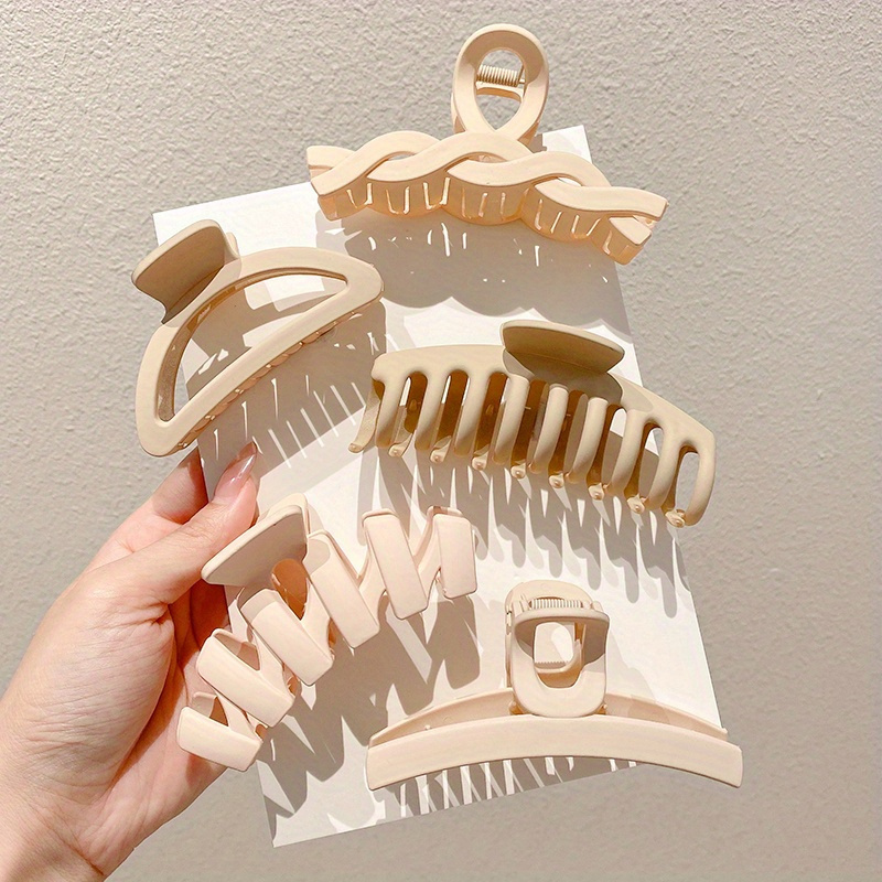 Elegant 5/8/10-piece Hair Claw Set For Women - Large, Non-slip Acrylic Clips For Thick Hair, Chic Solid
Elegant 5/8/10-piece Hair Claw Set For Women - Large, Non-slip Acrylic Clips For Thick Hair, Chic Solid