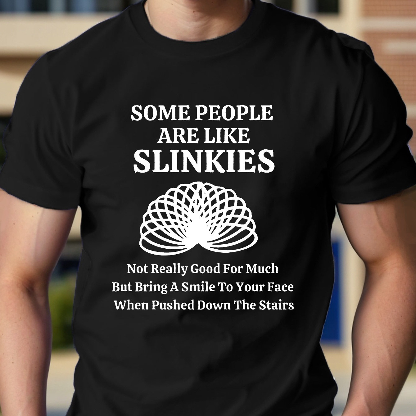 Slinkies Print Unisex Tee Shirt - , Comfortable Casual Wear For Men - Lightweight Short Sleeve T-shirt, Perfect Summer Style, 1 Pc, 100% Cotton T-shirt
Slinkies Print Unisex Tee Shirt - , Comfortable Casual Wear For Men - Lightweight Short Sleeve T-shirt, Perfect Summer Style, 1 Pc, 100% Cotton T-shirt