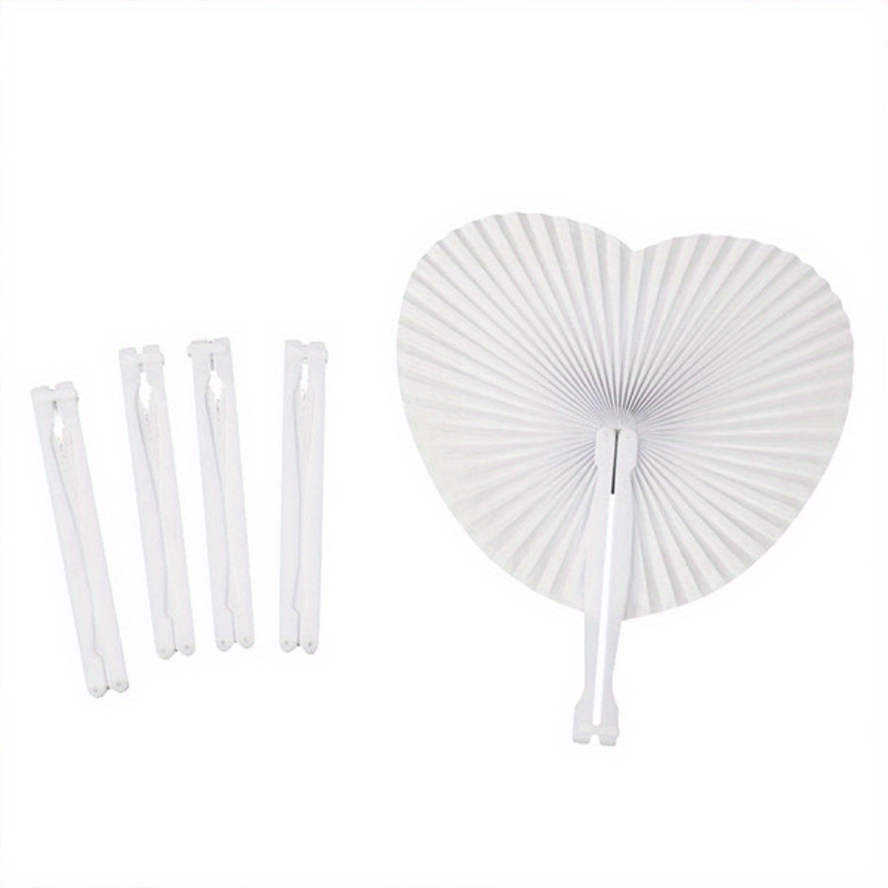 10/20-piece Classic White Heart-shaped Folding Fans - Perfect For Diy Crafts, Birthday & Wedding Decorations, Party Favors
10/20-piece Classic White Heart-shaped Folding Fans - Perfect For Diy Crafts, Birthday & Wedding Decorations, Party Favors
