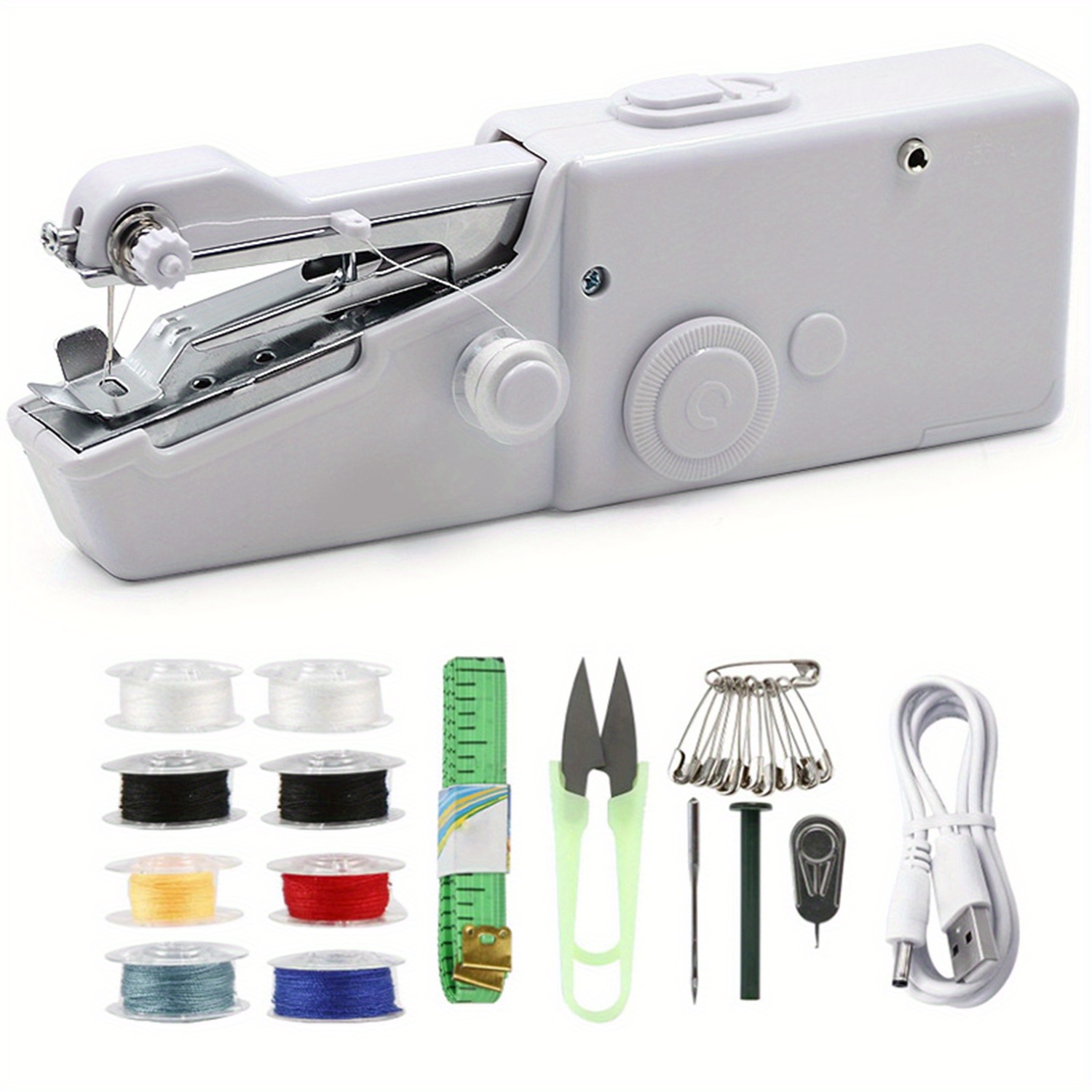 Handheld Sewing Machine With Accessories Kit, Quick Sewing Portable Sewing Machine, Mini Handheld Sewing Machine For Home, Travel And Diy, Portable Sewing Machine Suitable For Home - White
Handheld Sewing Machine With Accessories Kit, Quick Sewing Portable Sewing Machine, Mini Handheld Sewing Machine For Home, Travel And Diy, Portable Sewing Machine Suitable For Home - White