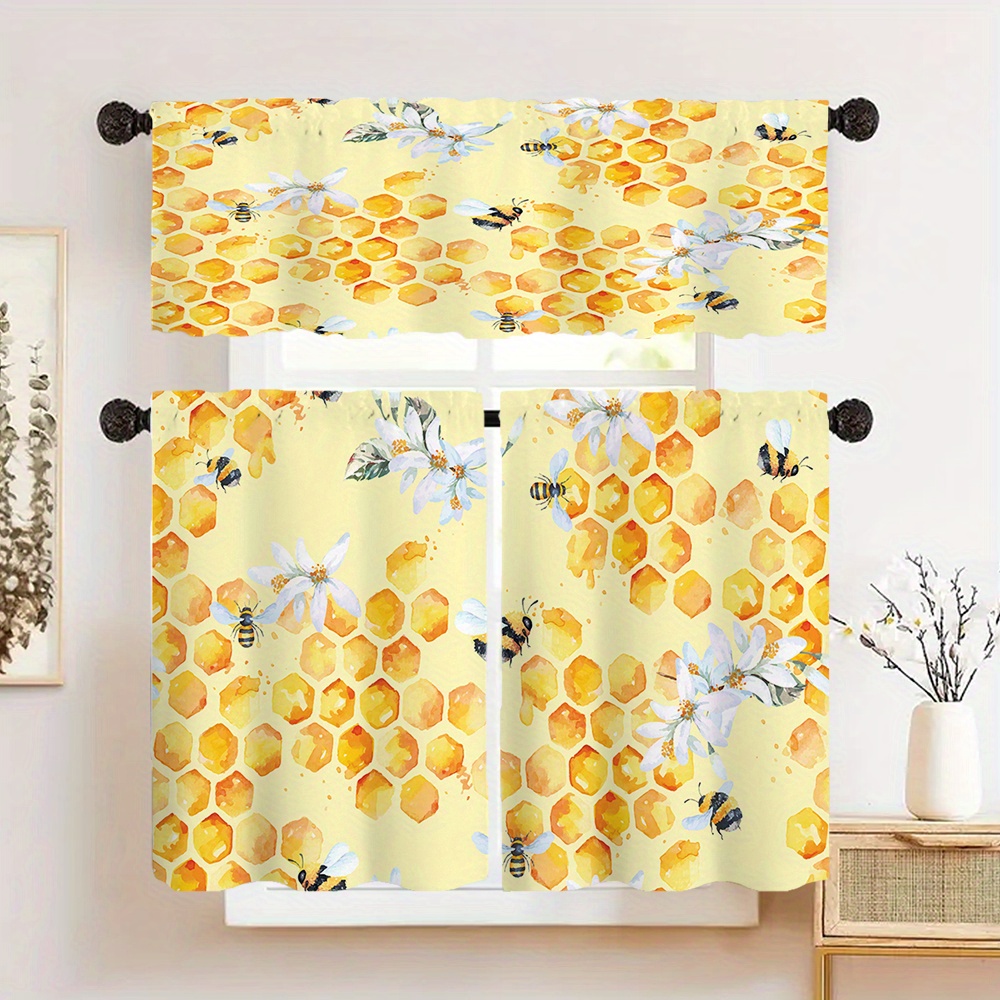1pc/2pcs Bee Curtain, Polyester Printed , - Rod Decoration Curtain, Suitable For , , , Bathroom, , , Etc., Decoration,
1pc/2pcs Bee Curtain, Polyester Printed , - Rod Decoration Curtain, Suitable For , , , Bathroom, , , Etc., Decoration,