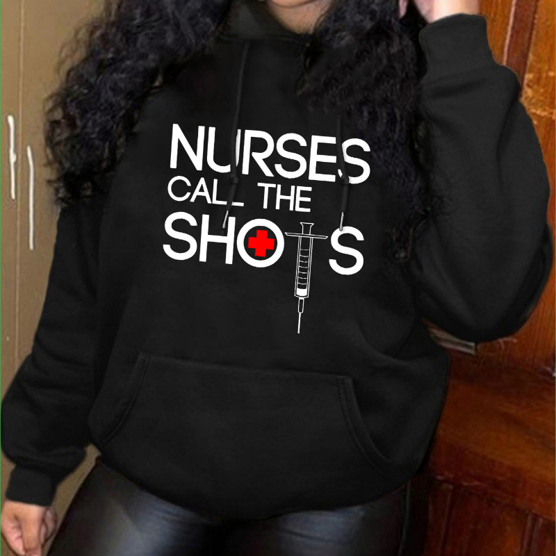 Plus Size Nurses Print Kangaroo Pocket Hoodie, Casual Long Sleeve Drawstring Hoodies Sweatshirt For Spring & Fall, Women's Plus Size Clothing
Plus Size Nurses Print Kangaroo Pocket Hoodie, Casual Long Sleeve Drawstring Hoodies Sweatshirt For Spring & Fall, Women's Plus Size Clothing
