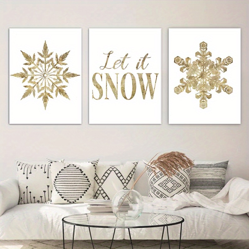 3pcs Set Of Golden Canvas Art, 12"x16" - Upgraded Roll Packaging, Christmas & Winter Home Decor In Living Room, Bedroom, Kitchen, Bathroom, , Dining Room
3pcs Set Of Golden Canvas Art, 12"x16" - Upgraded Roll Packaging, Christmas & Winter Home Decor In Living Room, Bedroom, Kitchen, Bathroom, , Dining Room
