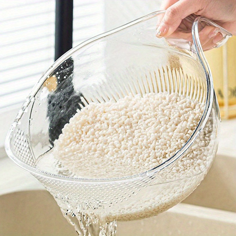 1pc Multifunctional Plastic Rice Washing Bowl With Quadrilateral Holes, Water Draining Basket,
1pc Multifunctional Plastic Rice Washing Bowl With Quadrilateral Holes, Water Draining Basket,