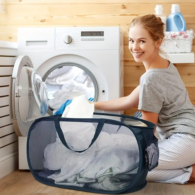 Extra-large Mesh Laundry Hamper With Handles - Foldable, Versatile Storage Bag For Dirty Clothes In Multiple Rooms, Laundry Baskets
Extra-large Mesh Laundry Hamper With Handles - Foldable, Versatile Storage Bag For Dirty Clothes In Multiple Rooms, Laundry Baskets