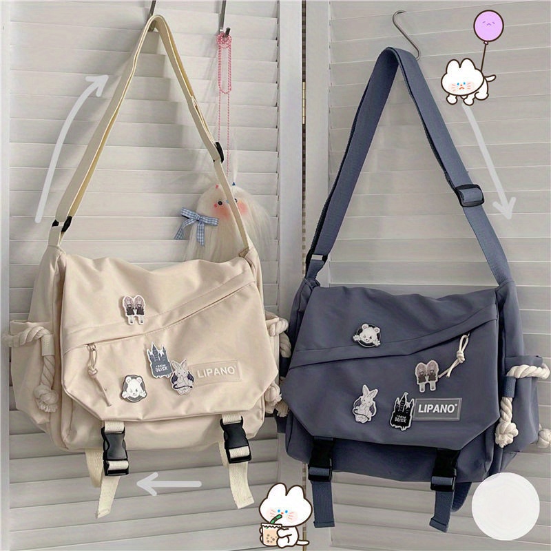 Retro Workwear Bag, Large Capacity Shoulder Bag, Crossbody Bag With Badge, Girl Student Crossbody Bag
Retro Workwear Bag, Large Capacity Shoulder Bag, Crossbody Bag With Badge, Girl Student Crossbody Bag