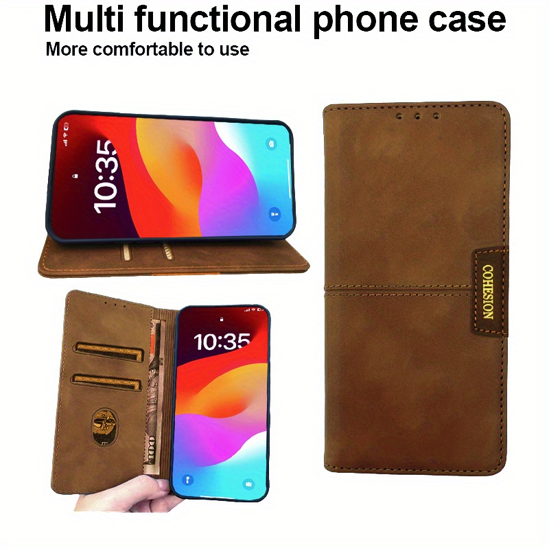 1 Is Suitable For Iphone15/14/13/12/11/ Plus/pro/pro Max Clamshell Wallet Case, Leather Magnetic Folio Case With Card Slot, Bracket-tpu Shockproof And Protective Mobile Phone Case
1 Is Suitable For Iphone15/14/13/12/11/ Plus/pro/pro Max Clamshell Wallet Case, Leather Magnetic Folio Case With Card Slot, Bracket-tpu Shockproof And Protective Mobile Phone Case