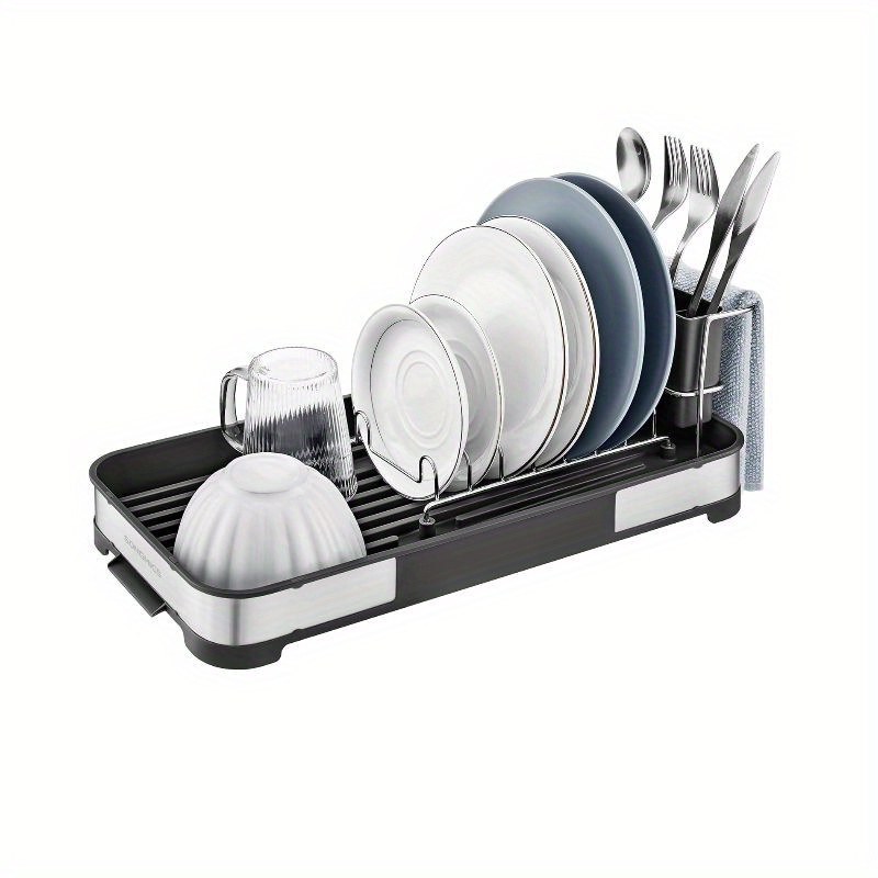 Small Dish Drying Rack, Dish Dryer For Kitchen Counter, Stainless Steel Dish Rack With Drain, Utensil Holder, Rustproof, For Dishes, Knives, Spoons, Forks
Small Dish Drying Rack, Dish Dryer For Kitchen Counter, Stainless Steel Dish Rack With Drain, Utensil Holder, Rustproof, For Dishes, Knives, Spoons, Forks
