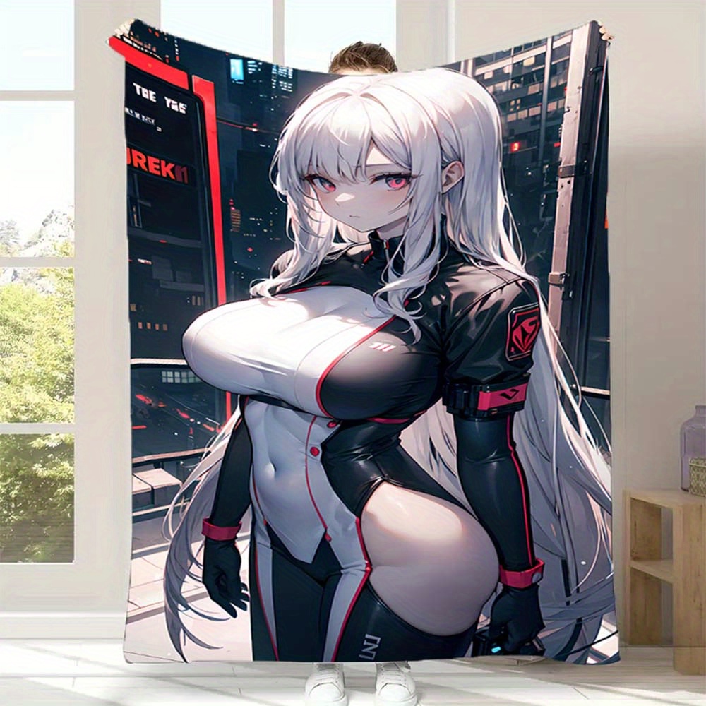 1pc Anime Girl In Black And Blanket For Sofa Bed Travel Camping, Living Room Office Sofa Chair And Bed Digital Printed Fleece Blanket Soft Warm Polyester Fabric
1pc Anime Girl In Black And Blanket For Sofa Bed Travel Camping, Living Room Office Sofa Chair And Bed Digital Printed Fleece Blanket Soft Warm Polyester Fabric