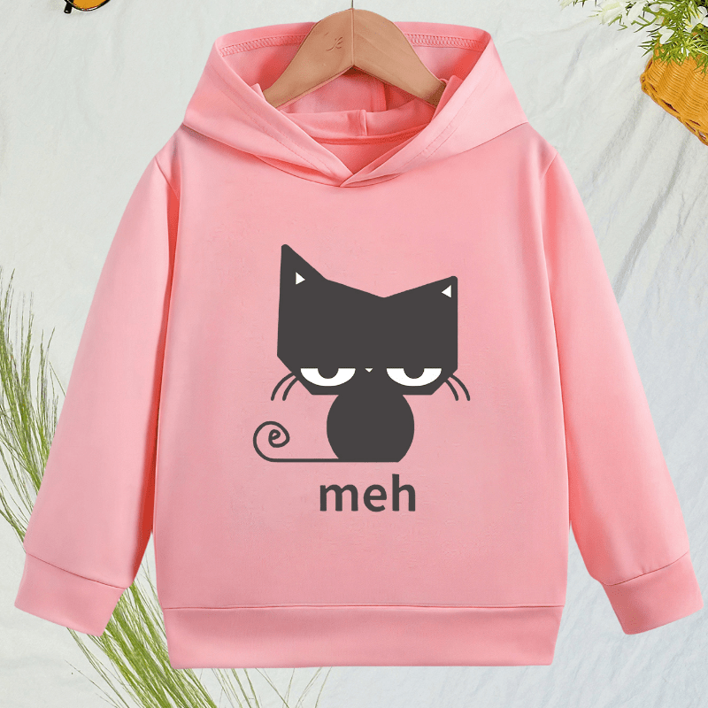 Cat Cartoon Creative Print Girls' Fashion Long Sleeve Hooded Sweatshirt, Casual Loose Fit Pullover Top For Winter/autumn
Cat Cartoon Creative Print Girls' Fashion Long Sleeve Hooded Sweatshirt, Casual Loose Fit Pullover Top For Winter/autumn