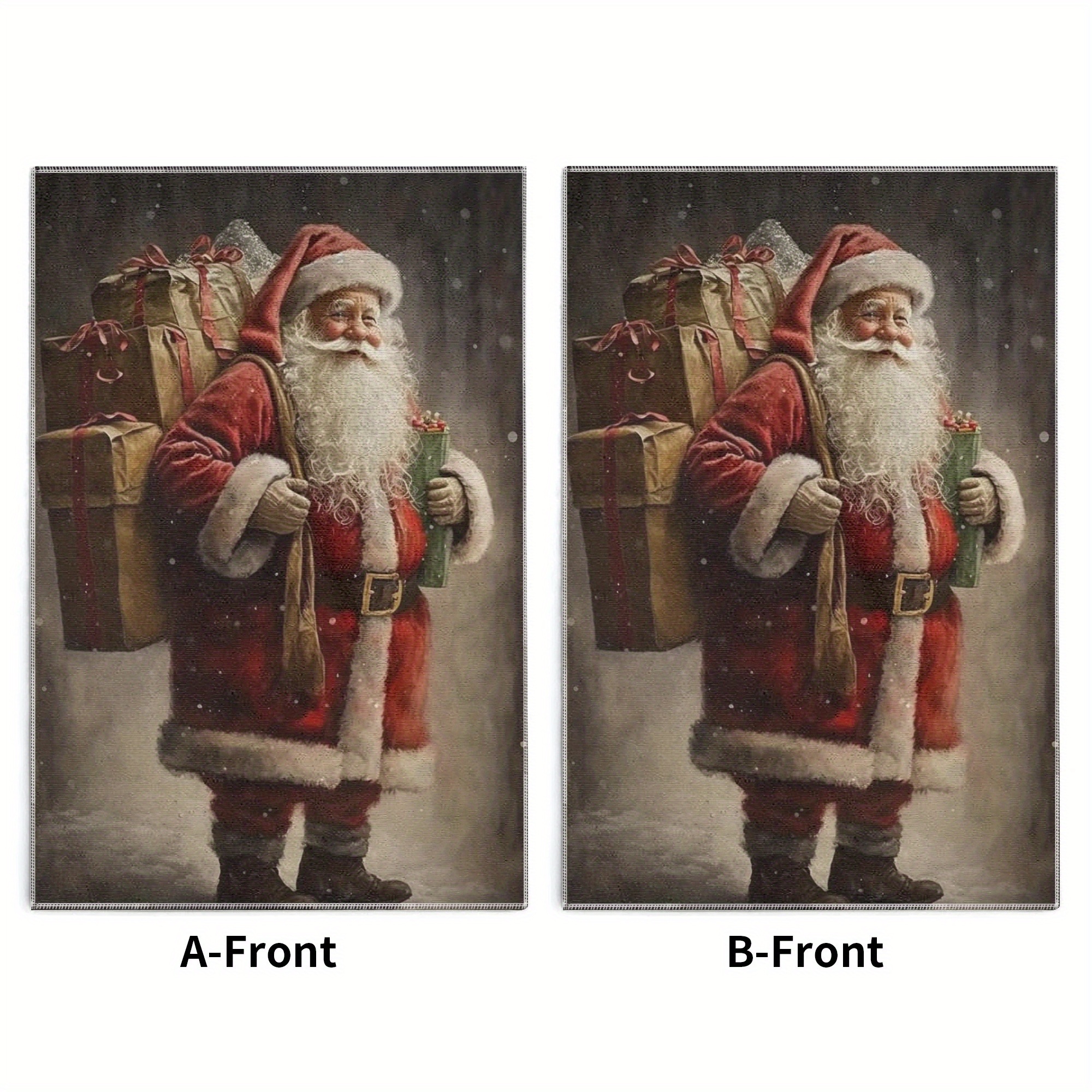 Festive Christmas Santa Towels: 2 Pieces, Soft, Rectangular, 18x26 Inches, Machine Washable, Viscose Material, Vintage Style, Suitable For Kitchen And Bathroom
Festive Christmas Santa Towels: 2 Pieces, Soft, Rectangular, 18x26 Inches, Machine Washable, Viscose Material, Vintage Style, Suitable For Kitchen And Bathroom