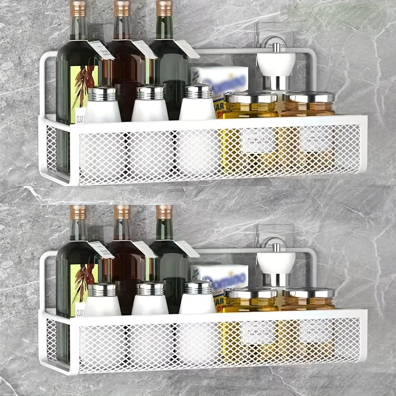 1pc Iron Art Bathroom Storage Hanging Basket, Wall-mounted Self-adhesive Toothbrush Rack, Shower Organizer For Cosmetics & Seasonings, Kitchen & Bathroom Decor, 3-tier Mesh Shelf
1pc Iron Art Bathroom Storage Hanging Basket, Wall-mounted Self-adhesive Toothbrush Rack, Shower Organizer For Cosmetics & Seasonings, Kitchen & Bathroom Decor, 3-tier Mesh Shelf