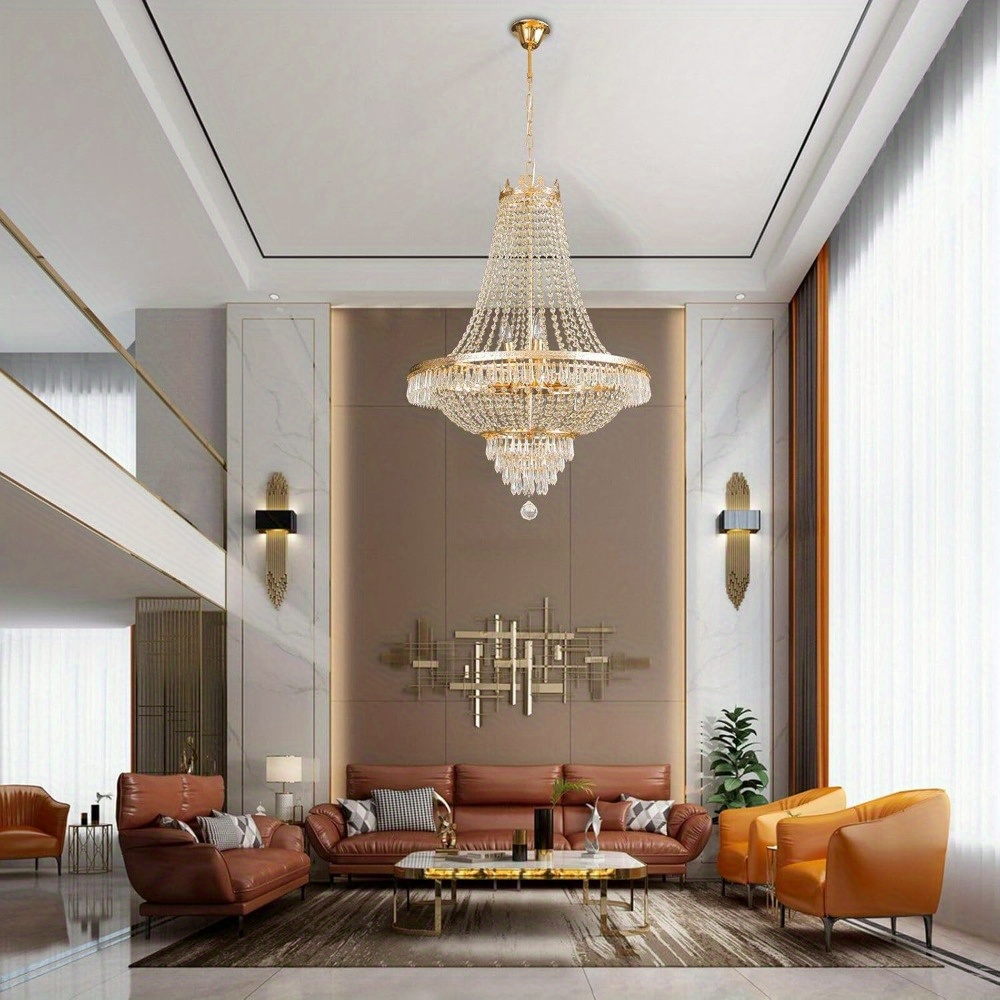 Modern French Crystal Chandelier Luxury Foyer Pendant Lamp E12 Large Pendant Lamp Decorate Light For Indoor (gold)
Modern French Crystal Chandelier Luxury Foyer Pendant Lamp E12 Large Pendant Lamp Decorate Light For Indoor (gold)