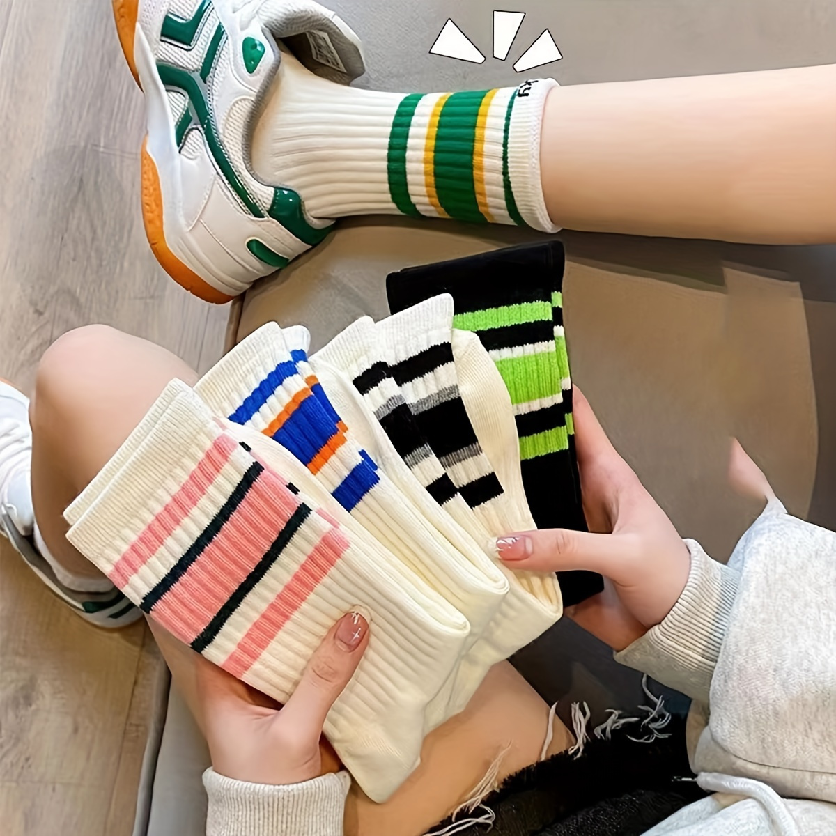 10 Pairs Of Mixed Color Socks For Men And Women, Ins Socks, High-top Spring, Summer And Autumn Sports Socks, Women's Trendy Student Couple Socks
10 Pairs Of Mixed Color Socks For Men And Women, Ins Socks, High-top Spring, Summer And Autumn Sports Socks, Women's Trendy Student Couple Socks