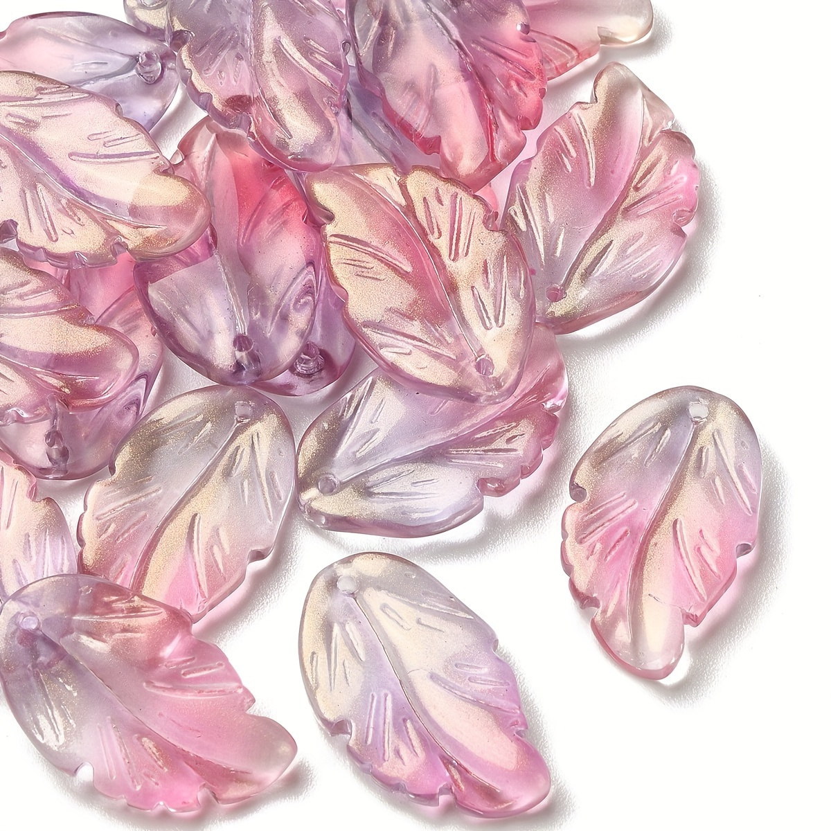 20pcs Transparent Glass Feather Leaf Pendant Colorful Spring Leaf Charms For Diy Jewelry Accessories Earrings Bracelet Necklace Jewelry Making
20pcs Transparent Glass Feather Leaf Pendant Colorful Spring Leaf Charms For Diy Jewelry Accessories Earrings Bracelet Necklace Jewelry Making