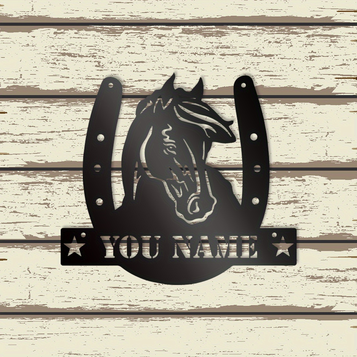 Customizable Stall Sign - Equestrian Wall Decor With Horseshoe Monogram, Perfect For Horse Farms & Outdoor Spaces
Customizable Stall Sign - Equestrian Wall Decor With Horseshoe Monogram, Perfect For Horse Farms & Outdoor Spaces