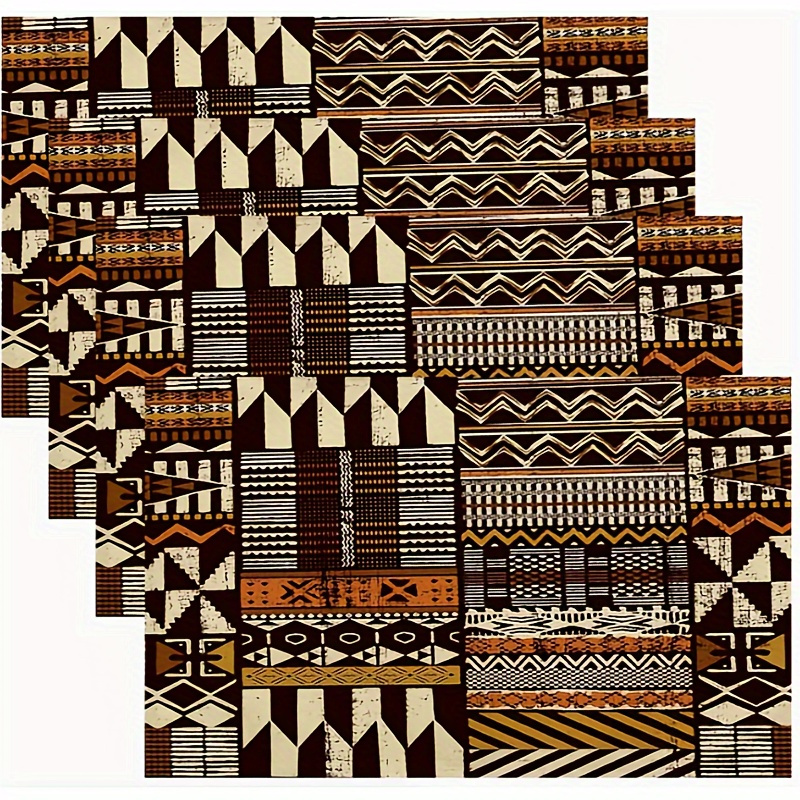 4pcs Set Abstract & Exotic Pattern Placemats - Non-slip, Heat-resistant, Washable Polyester Table Mats For Dining Decor
4pcs Set Abstract & Exotic Pattern Placemats - Non-slip, Heat-resistant, Washable Polyester Table Mats For Dining Decor