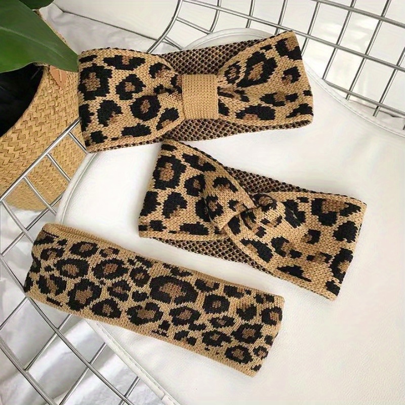 1pc Leopard Print Knitted Headband - Fashion Polyester Hairband For Women, French , European & American Wide Wool-knit -inspired Hair Accessory
1pc Leopard Print Knitted Headband - Fashion Polyester Hairband For Women, French , European & American Wide Wool-knit -inspired Hair Accessory