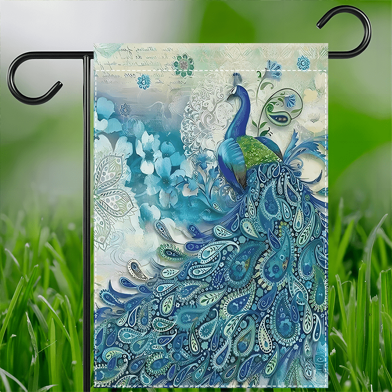 Beautiful Peacock Double-sided Garden Flag: 12x18 Inch Burlap, Waterproof, No Flagpole, Outdoor Decoration, Holiday Decorations, Machine Washable
Beautiful Peacock Double-sided Garden Flag: 12x18 Inch Burlap, Waterproof, No Flagpole, Outdoor Decoration, Holiday Decorations, Machine Washable