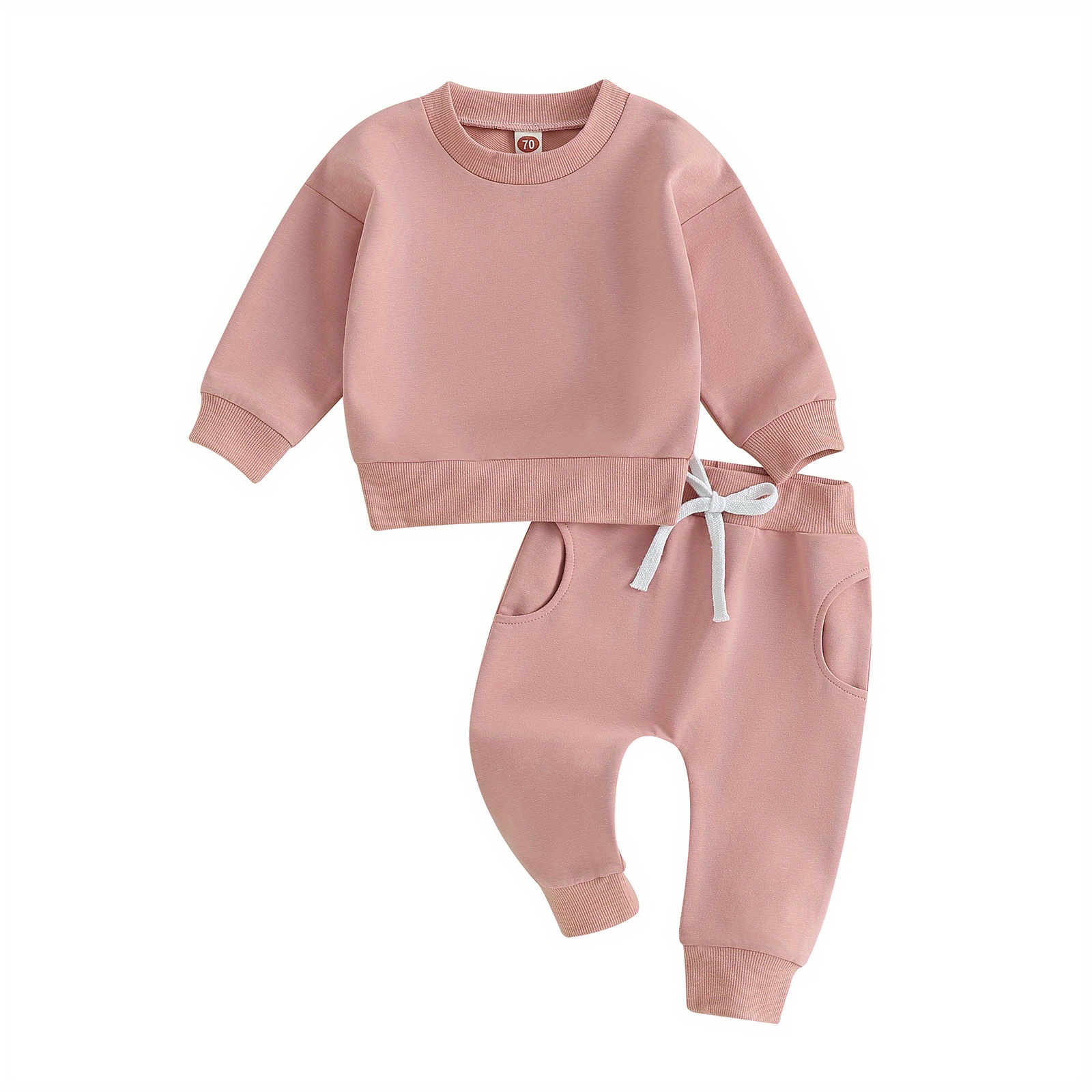 Newborn Baby 2 Piece Outfit Solid Color Long Sleeve Sweatshirt And Elastic Pants Set For Infant Fall Clothes
Newborn Baby 2 Piece Outfit Solid Color Long Sleeve Sweatshirt And Elastic Pants Set For Infant Fall Clothes